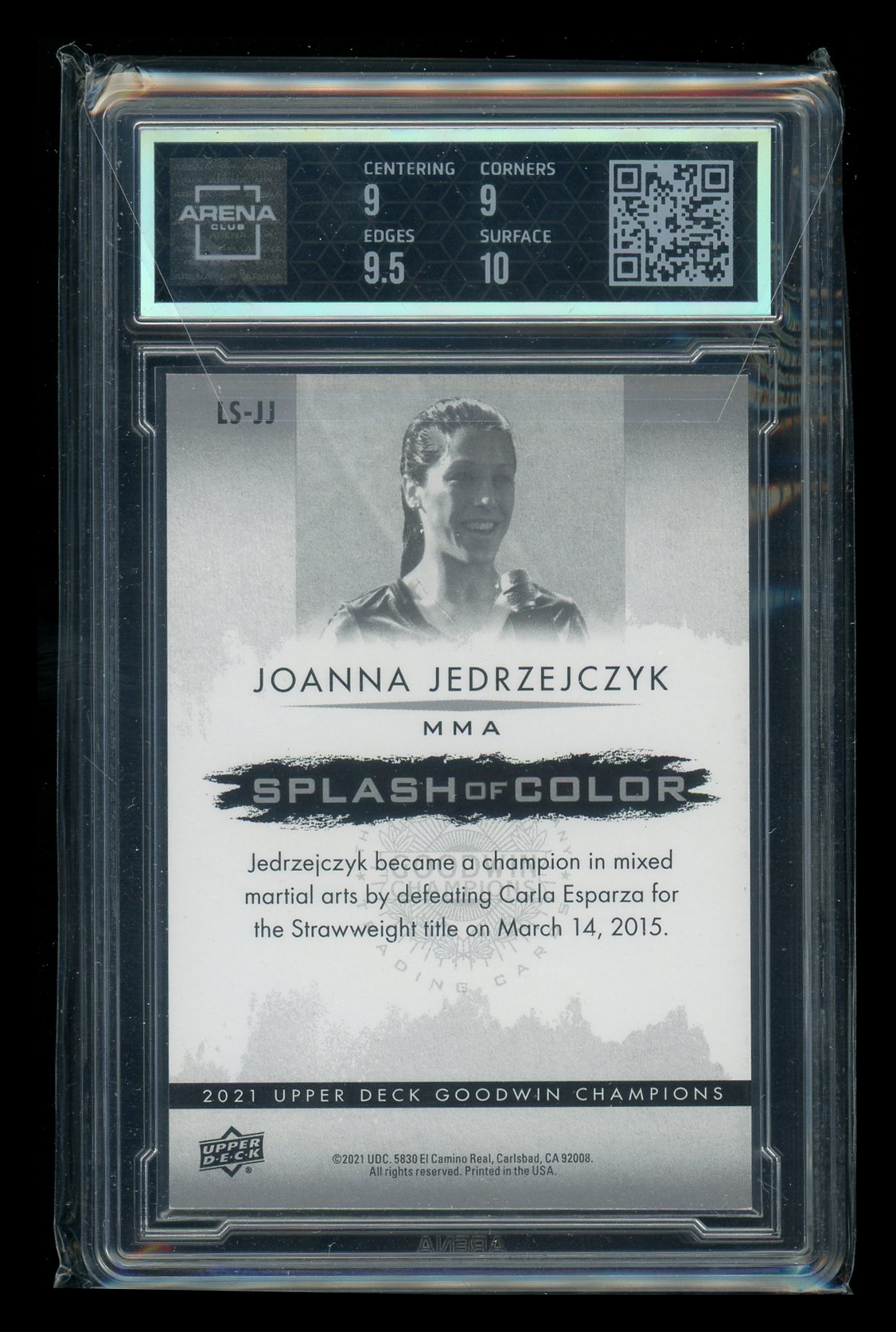 2021 Goodwin Champions Splash of Color 3D Lenticulars Joanna Jedrzejczyk AC 9.5