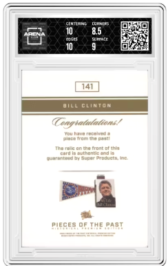 2023 Pieces of the Past Bill Clinton Flag Mirror 21/45 Promo Relic #141 AC 9
