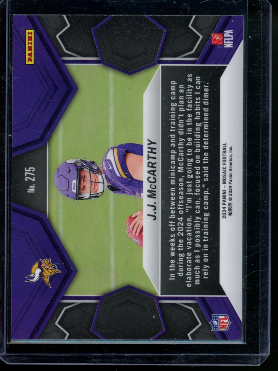 2024 Panini Mosaic NFL Debut J.J. McCarthy #275 RC Football