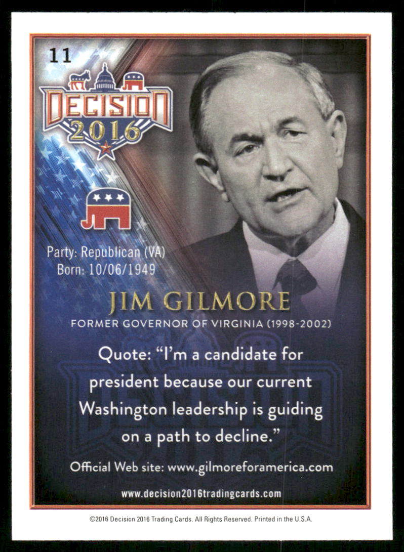 2016 Decision 2016 Jim Gilmore #11