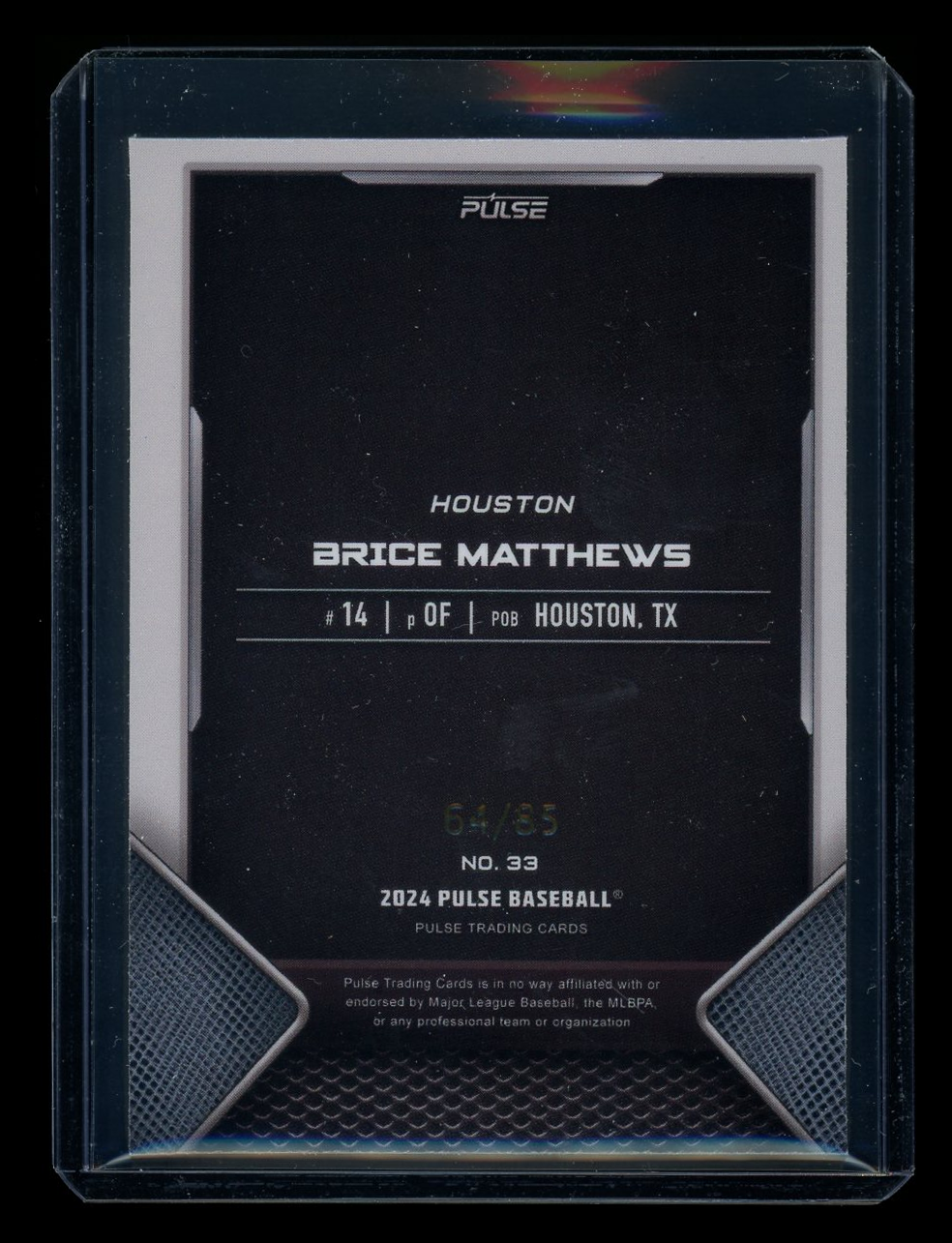 2024 Pulse Brice Matthews #33 64/85 Baseball