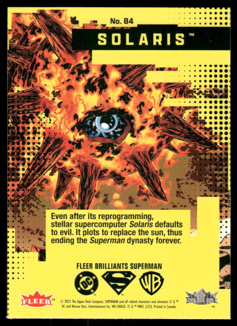 2025 Fleer Brilliants Superman Solaris #B4
