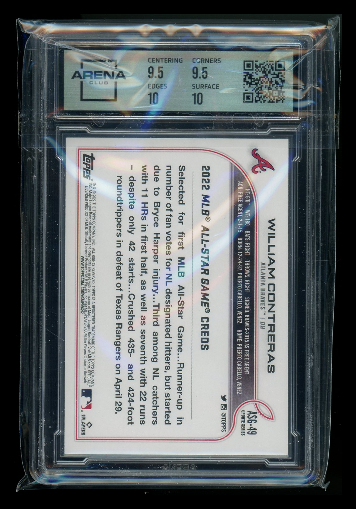 2022 Topps Update MLB All-Star Game William Contreras #ASG-49 Arena Club 10