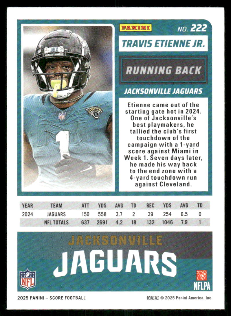 2025 Score A Treat Travis Etienne Jr. #222 Football