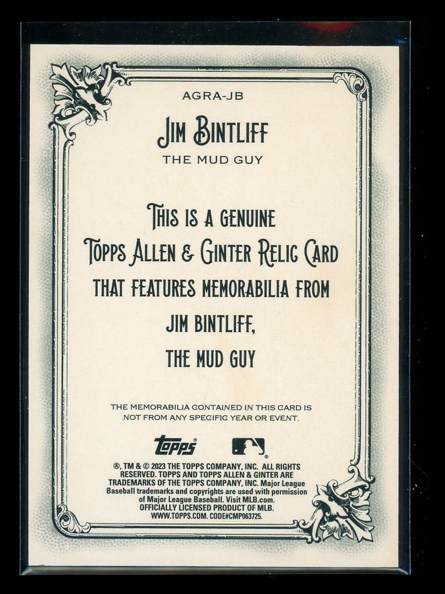 2023 Topps Allen & Ginter Jim Bintliff #AGRA-JB Subject-Worn Memorabilia