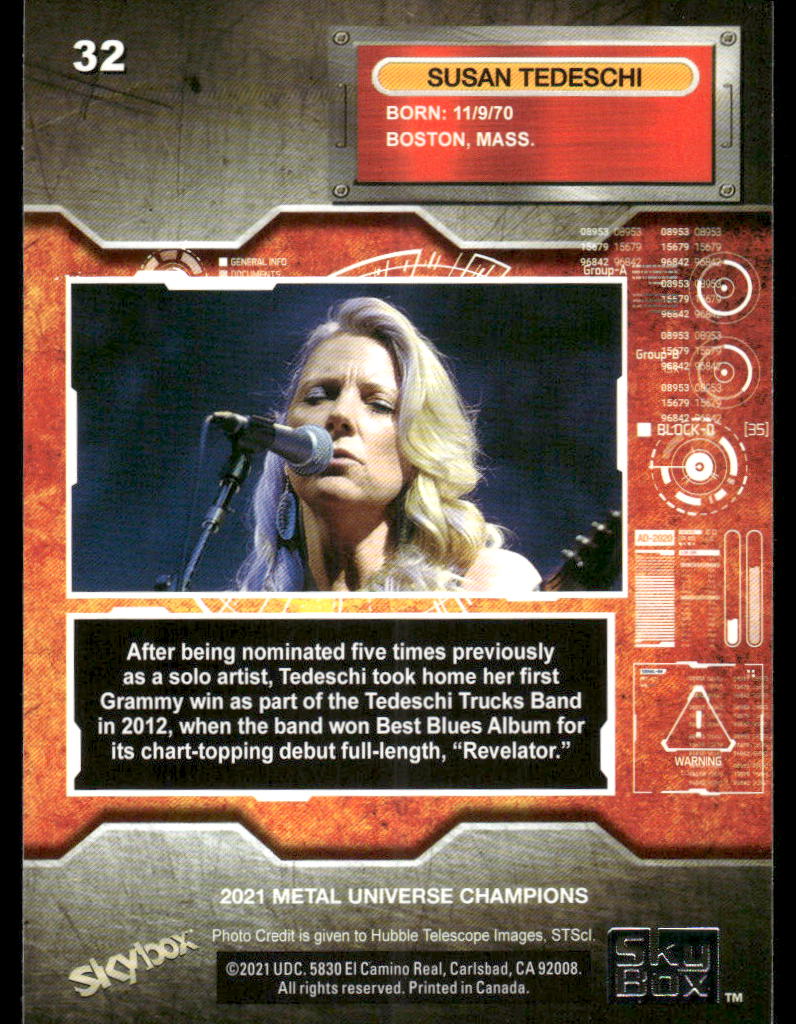 2021 SkyBox Metal Universe Champions Susan Tedeschi #32