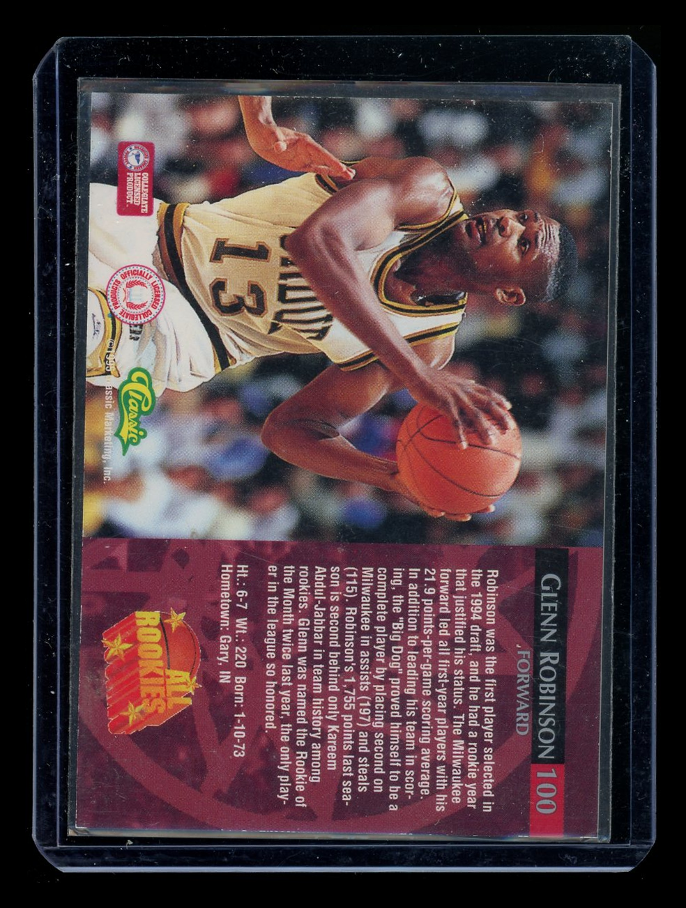 1994 Classic All Rookies Glenn Robinson #100 All Rookies Basketball
