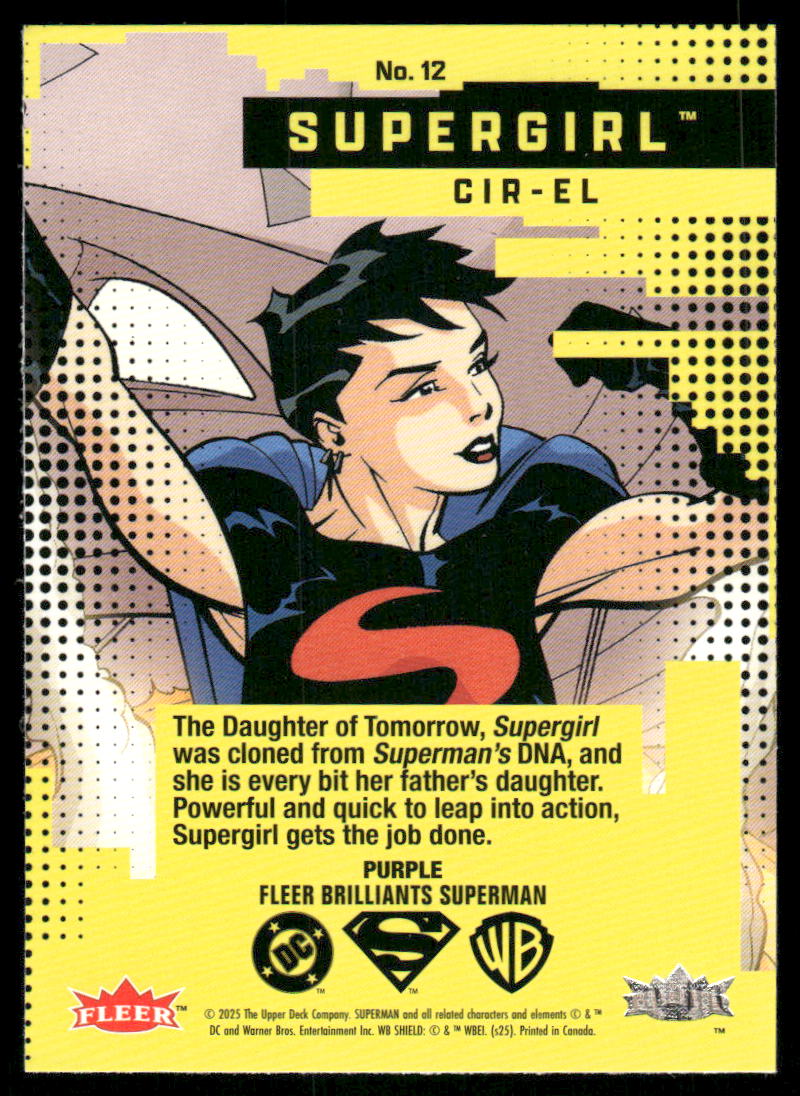 2025 Fleer Brilliants Superman Supergirl (Cir-El) Purple #12