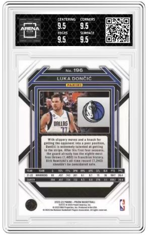2022-23 Panini Prizm Luka Dončić #196 Basketball Arena Club 9.5
