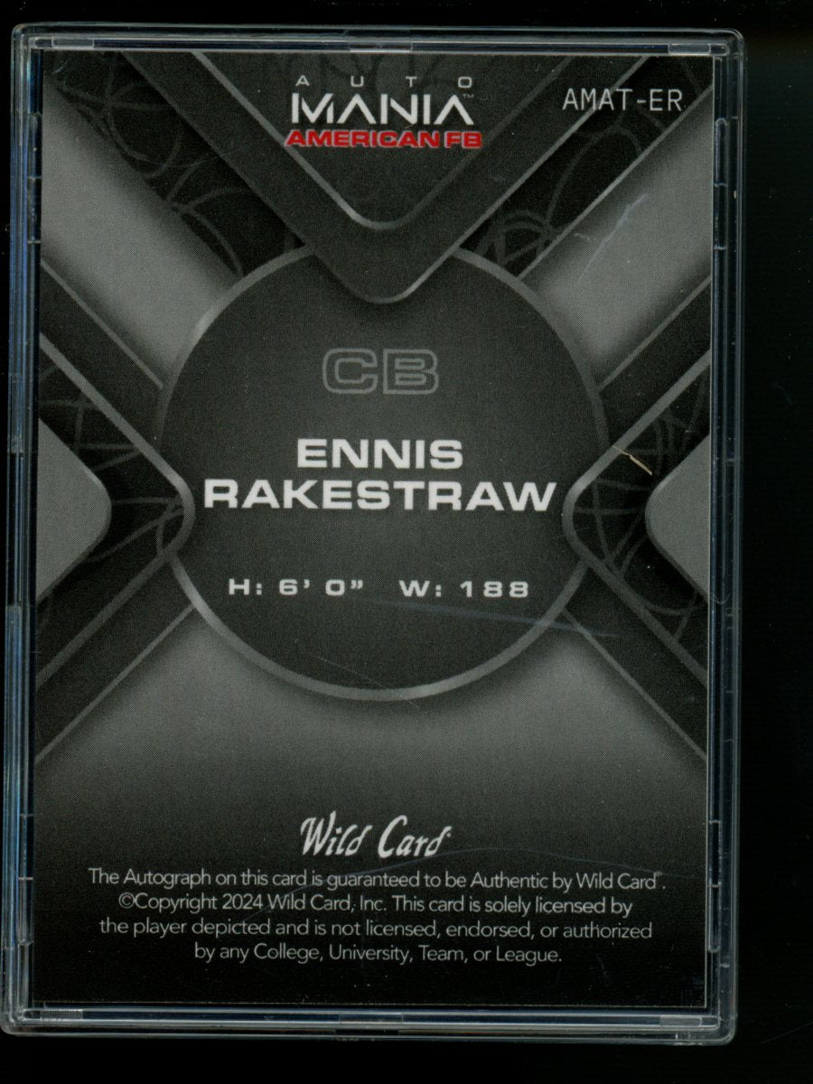 2024 Wild Card AutoMania Ennis Rakestraw #AMAT-ER 3/5 Football