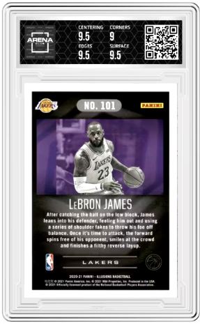 2020-21 Panini Illusions LeBron James #101 Basketball Arena Club 9.5