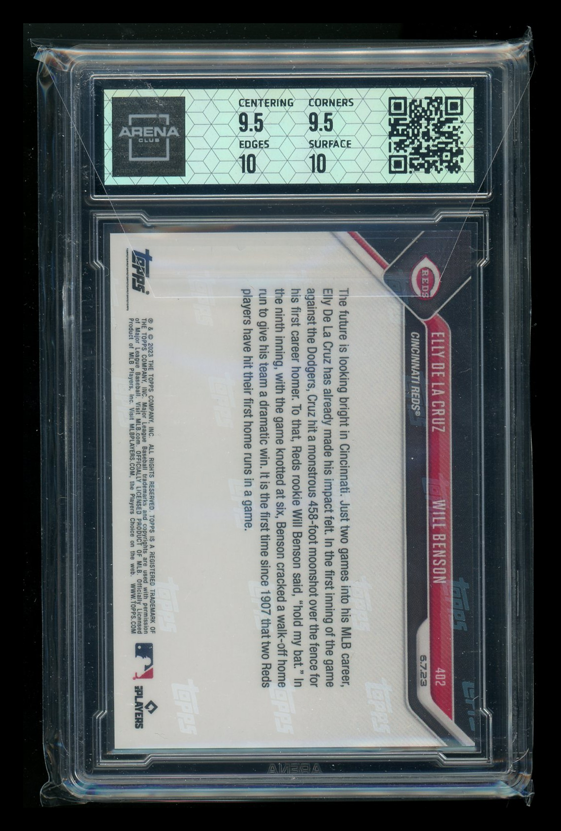 2023 Topps Now Elly De La Cruz Will Benson #402 Baseball Arena Club 10