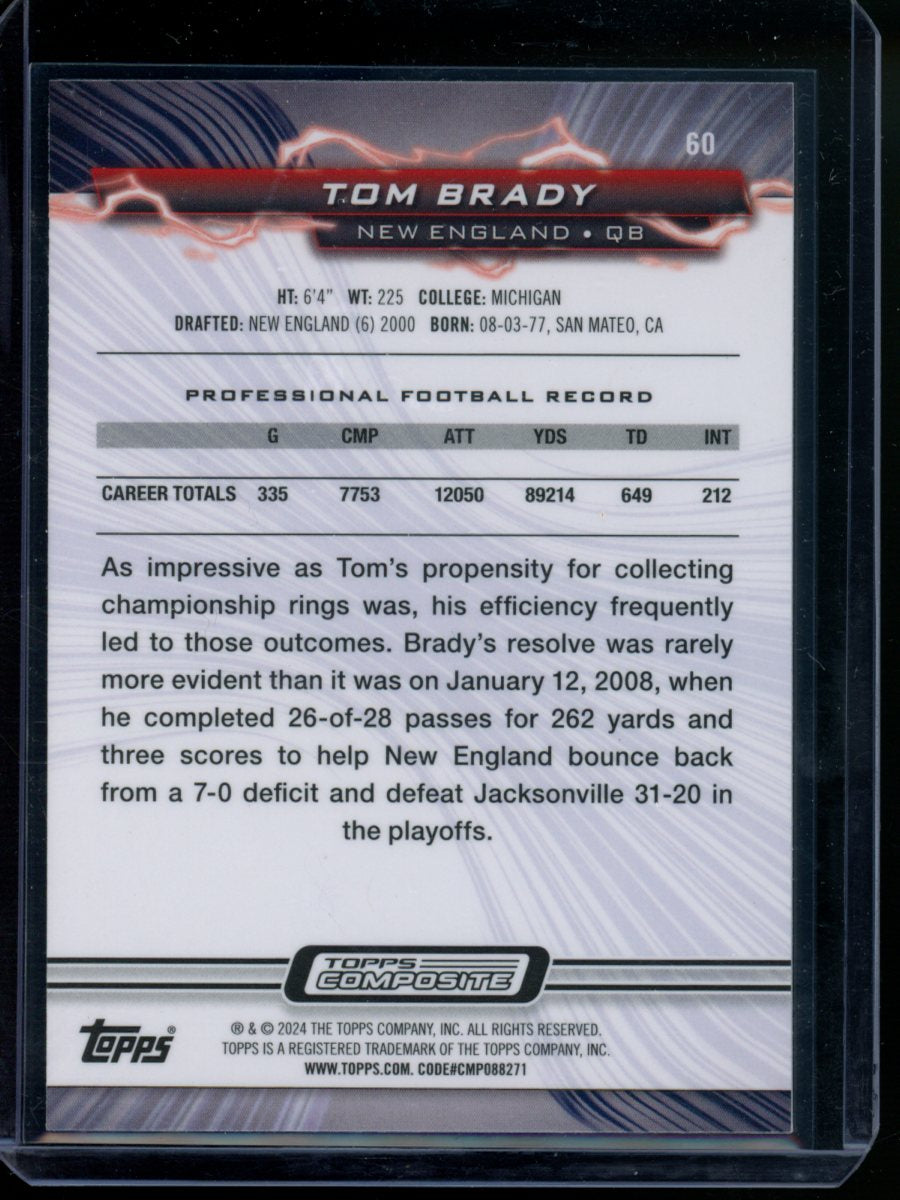 2024 Topps Pristine Tom Brady #60 Football