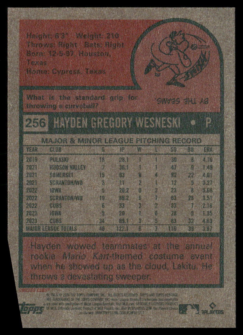 2024 Topps Heritage Hayden Wesneski #256 Baseball
