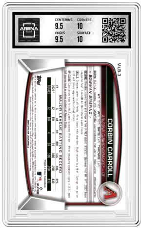 2023 Topps Bowman Chrome National VIP Corbin Carroll #MLB-3 RC Arena Club 10