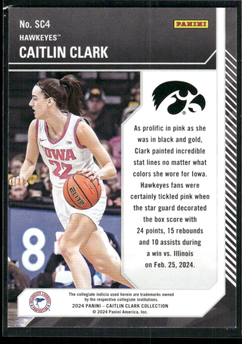 2024 Panini Contenders Basketball School Colors Caitlin Clark #SC4 Basketball