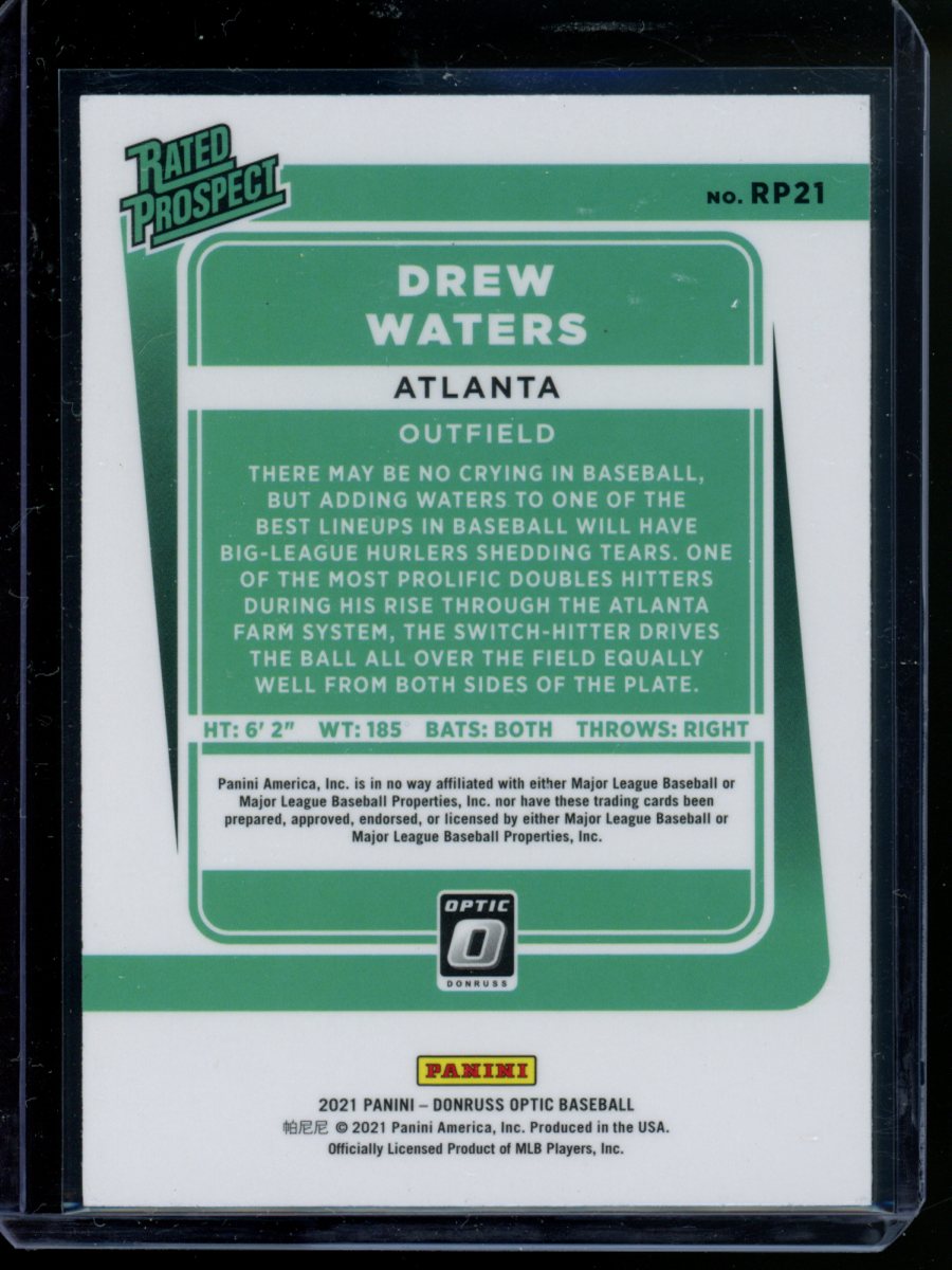 2021 Panini Donruss Optic Drew Waters #RP21 Rated Prospect Baseball