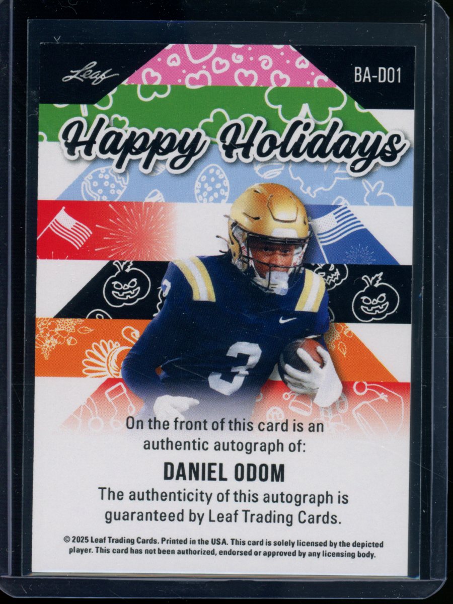 2025 Leaf Happy Holidays Daniel Odom #BA-D01 Football
