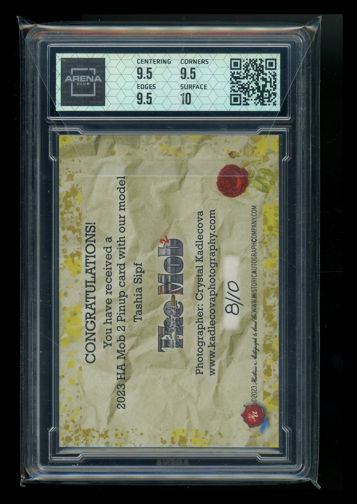 2023 Historic Auto The Mob & Auzria Pin Up Gold Tashia Sipf 8/10 #NN10 AC 10