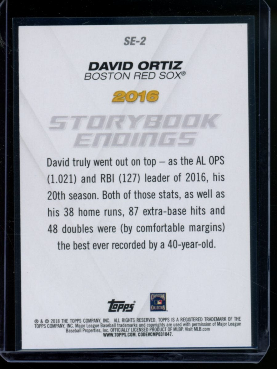 2018 Topps Storybook Endings David Ortiz #SE-2 Baseball