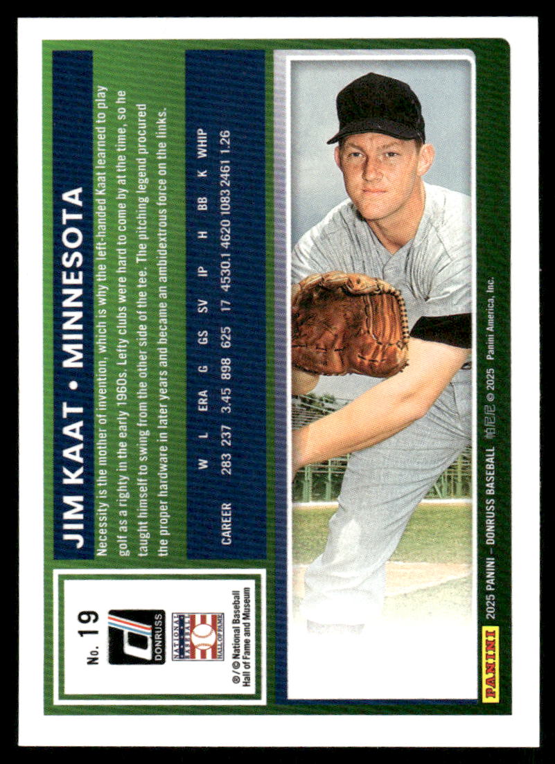 2025 Donruss Jim Kaat #19 Baseball