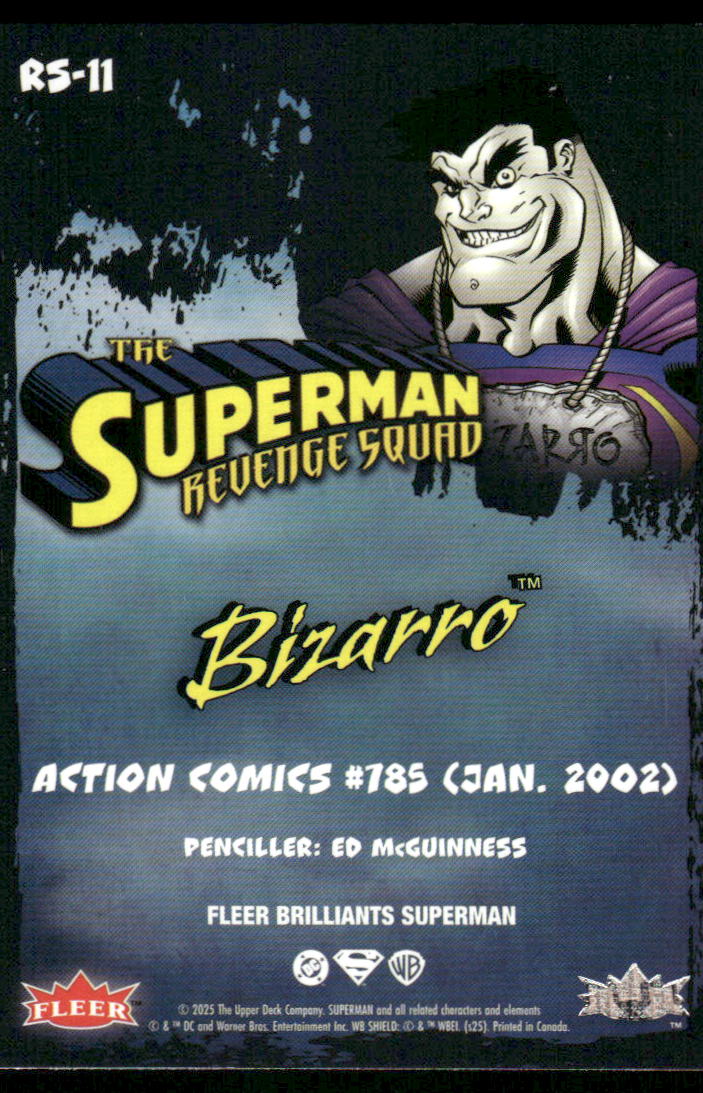 2025 Fleer Brilliants Superman Revenge Squad Bizarro #RS-11