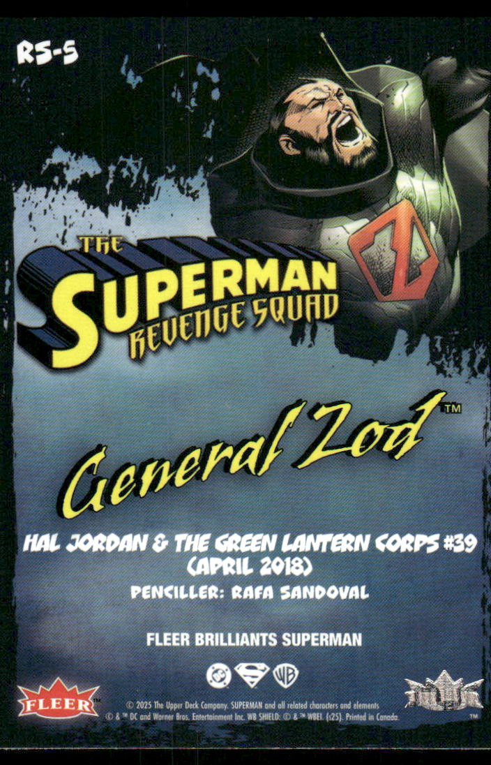2025 Fleer Brilliants Superman Revenge Squad General Zod #RS-5