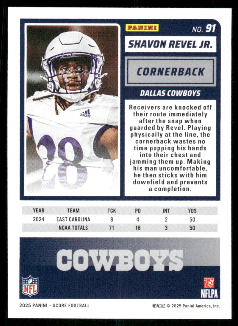 2025 Score A Treat Shavon Revel Jr. #91 RC Football