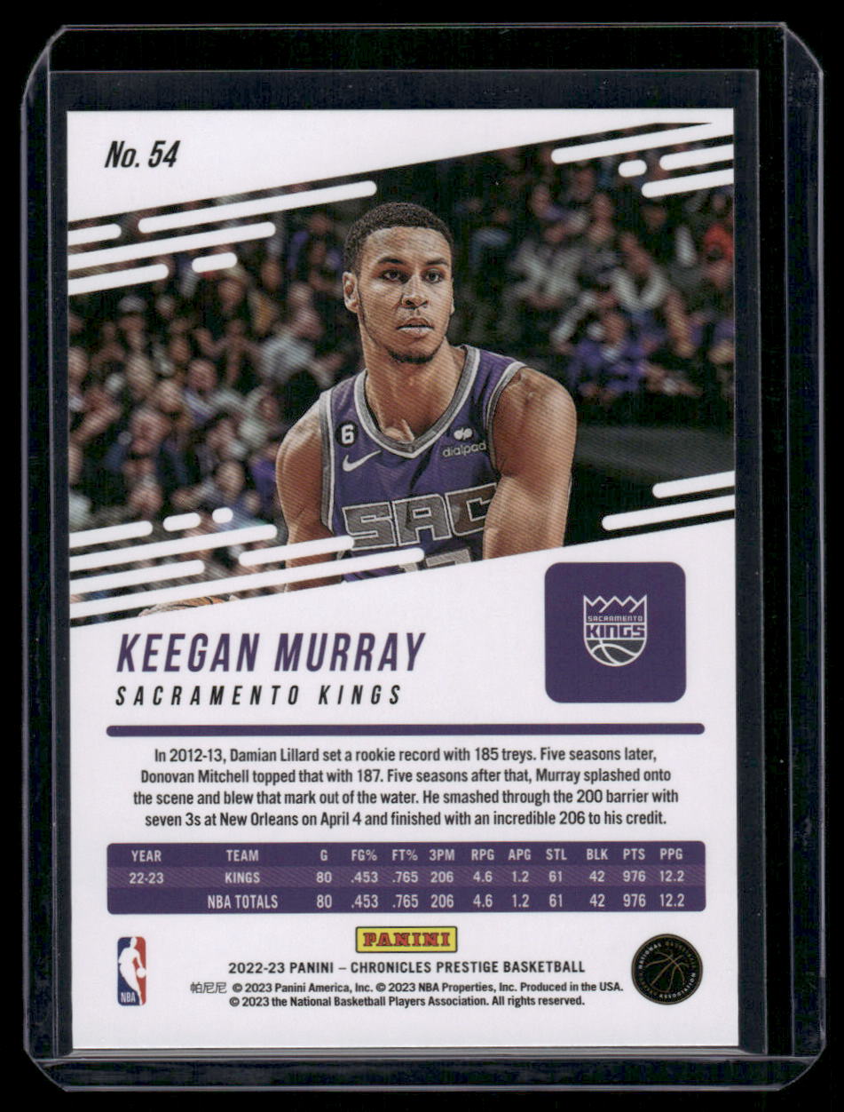 2022-23 Panini Prestige Keegan Murray #54 RC Basketball