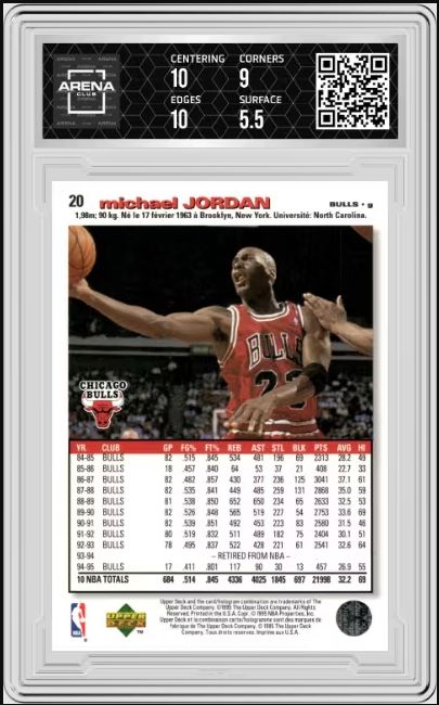 1995 Upper Deck Collector's Choice Int'l Michael Jordan #20 French I AC 9.5