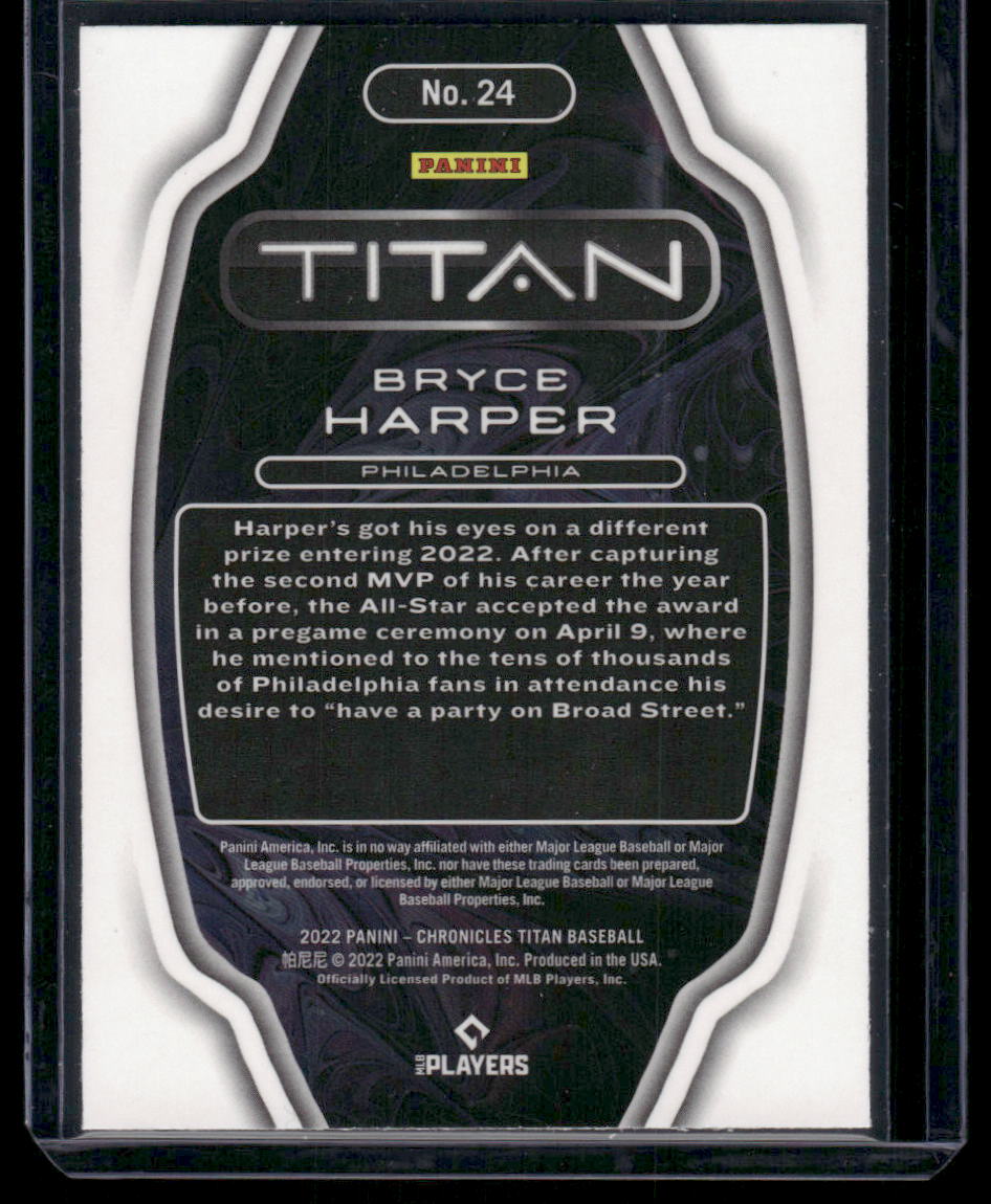 2022 Panini Titan Bryce Harper #24 Baseball