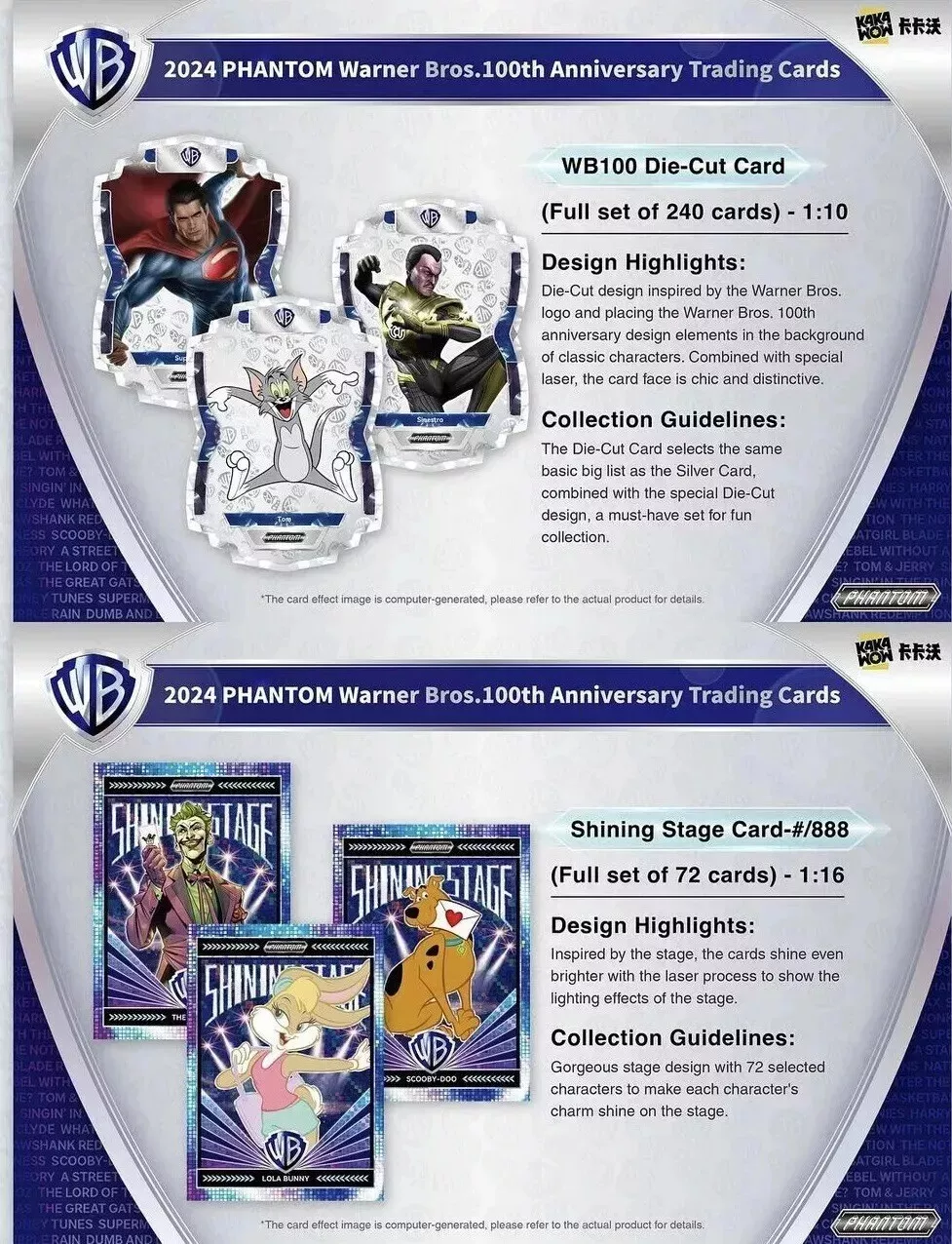 Kakawow 2024 PHANTOM Warner Bros 100th Anniversary Trading Cards Box Sealed NEW