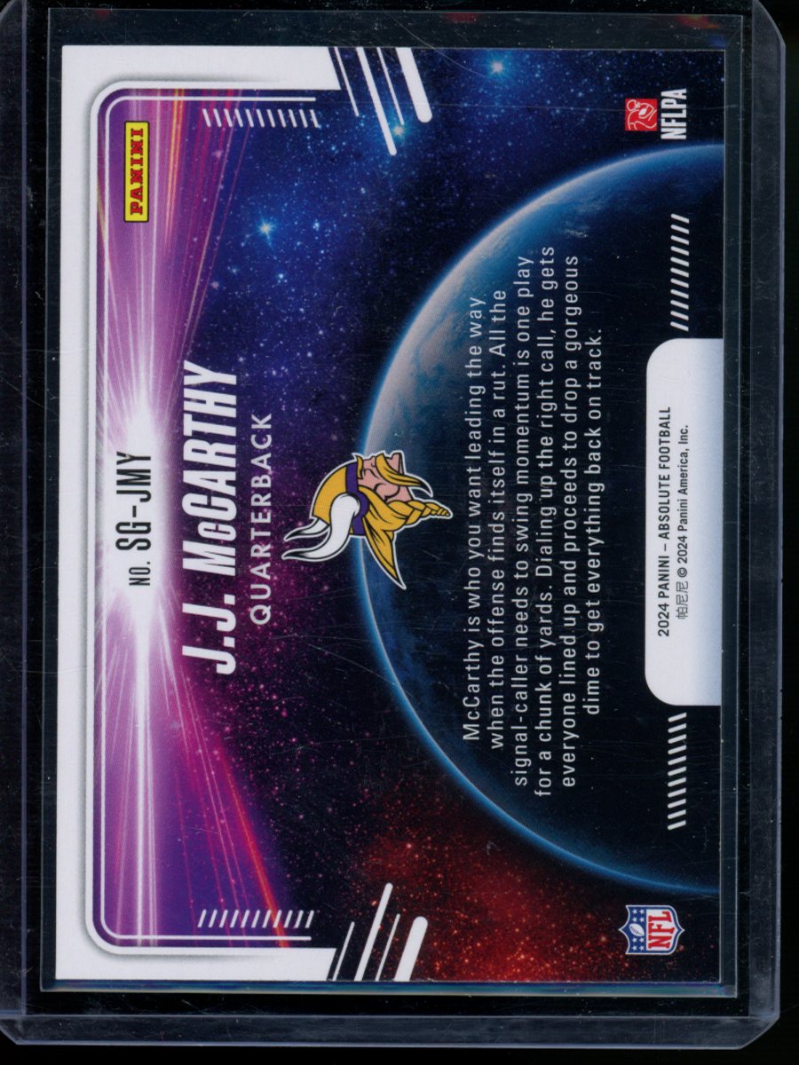 2024 Panini Absolute Football Star Gazing J.J. McCarthy #SG-JJM RC Football