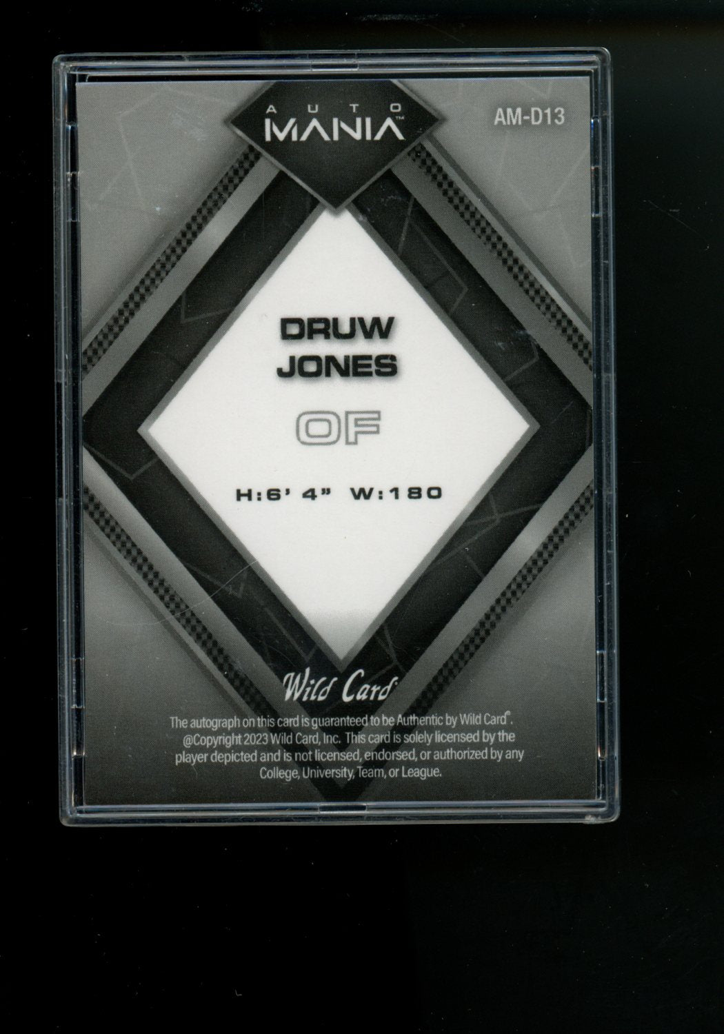 2023 Wild Card Druw Jones #AM-D13 50/50 Baseball