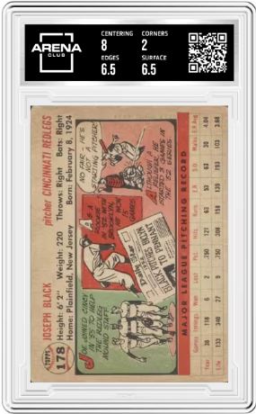 1956 Topps Joe Black #178 Baseball Arena Club 2.5