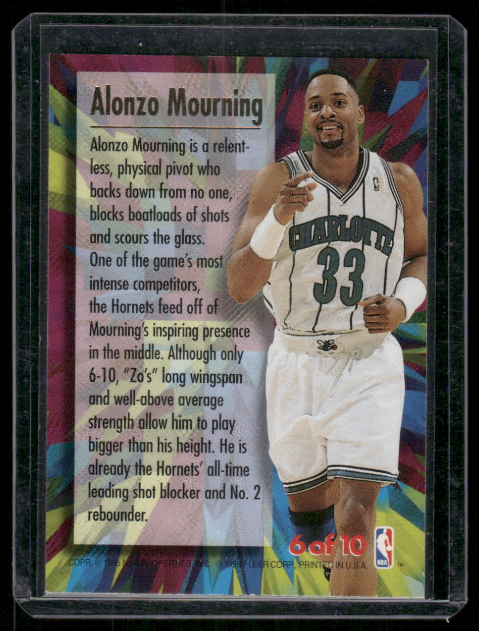 1994-95 Fleer Ultra Power Alonzo Mourning #6 of 10 Basketball