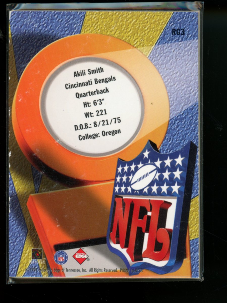 1999 Edge HoloGold Game Gear Akili Smith #RC3 Game Gear Football
