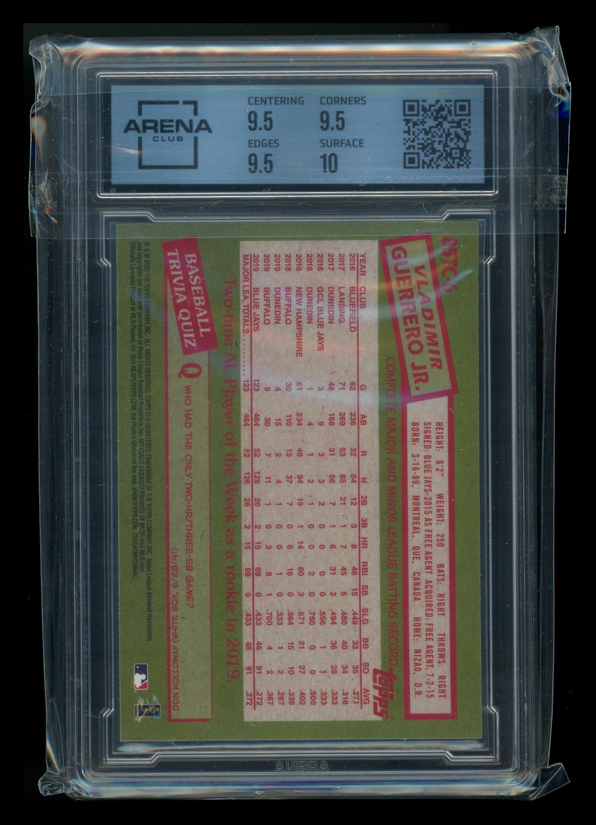 2019 Topps Chrome '85 Topps Vladimir Guerrero Jr. #85TC-6 Baseball Arena Club 10