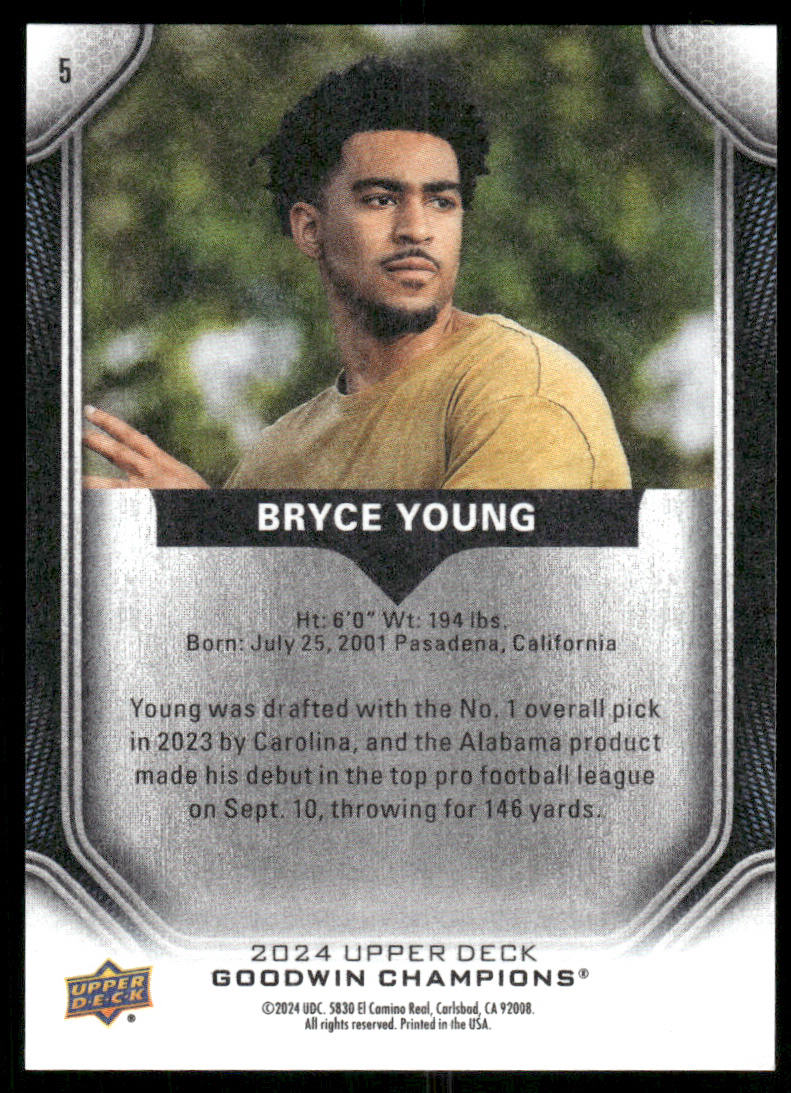 2024 Upper Deck Goodwin Champions Bryce Young #5 Football