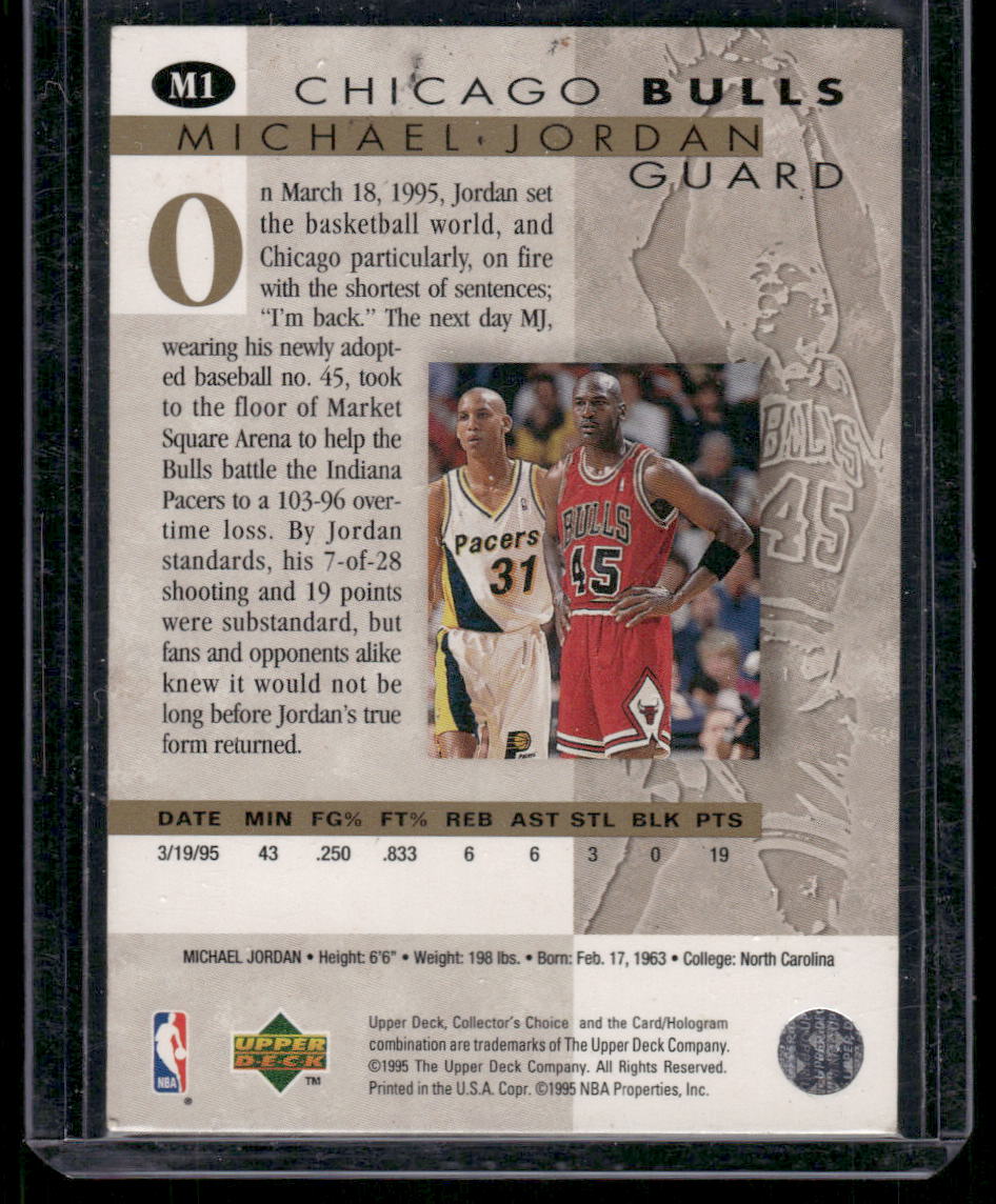 1995-96 Upper Deck Collector's Choice Michael Jordan #M1 Basketball