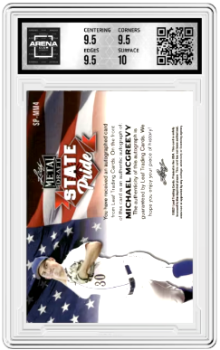 2021 Leaf Metal Draft Michael Mcgreevy #SP-MM4 State Pride Auto Silver AC 10