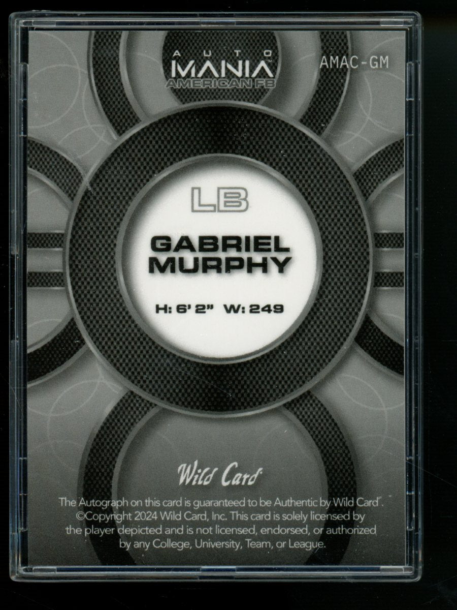 2024 Wild Card Mania Automania Gabriel Murphy #AMAC-GM Autograph 5/5 Football