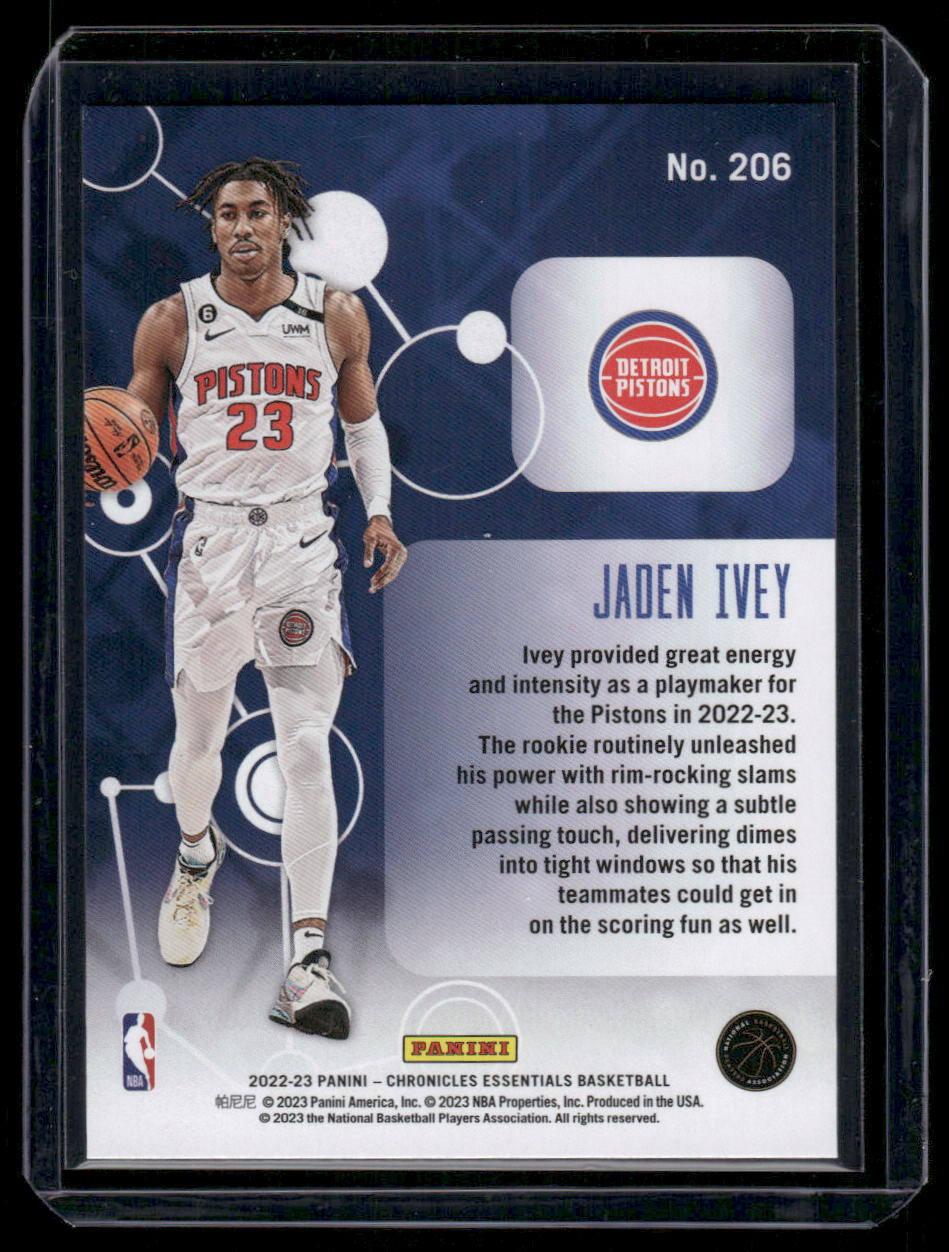 2022-23 Panini Chronicles Essentials Jaden Ivey #206 Basketball