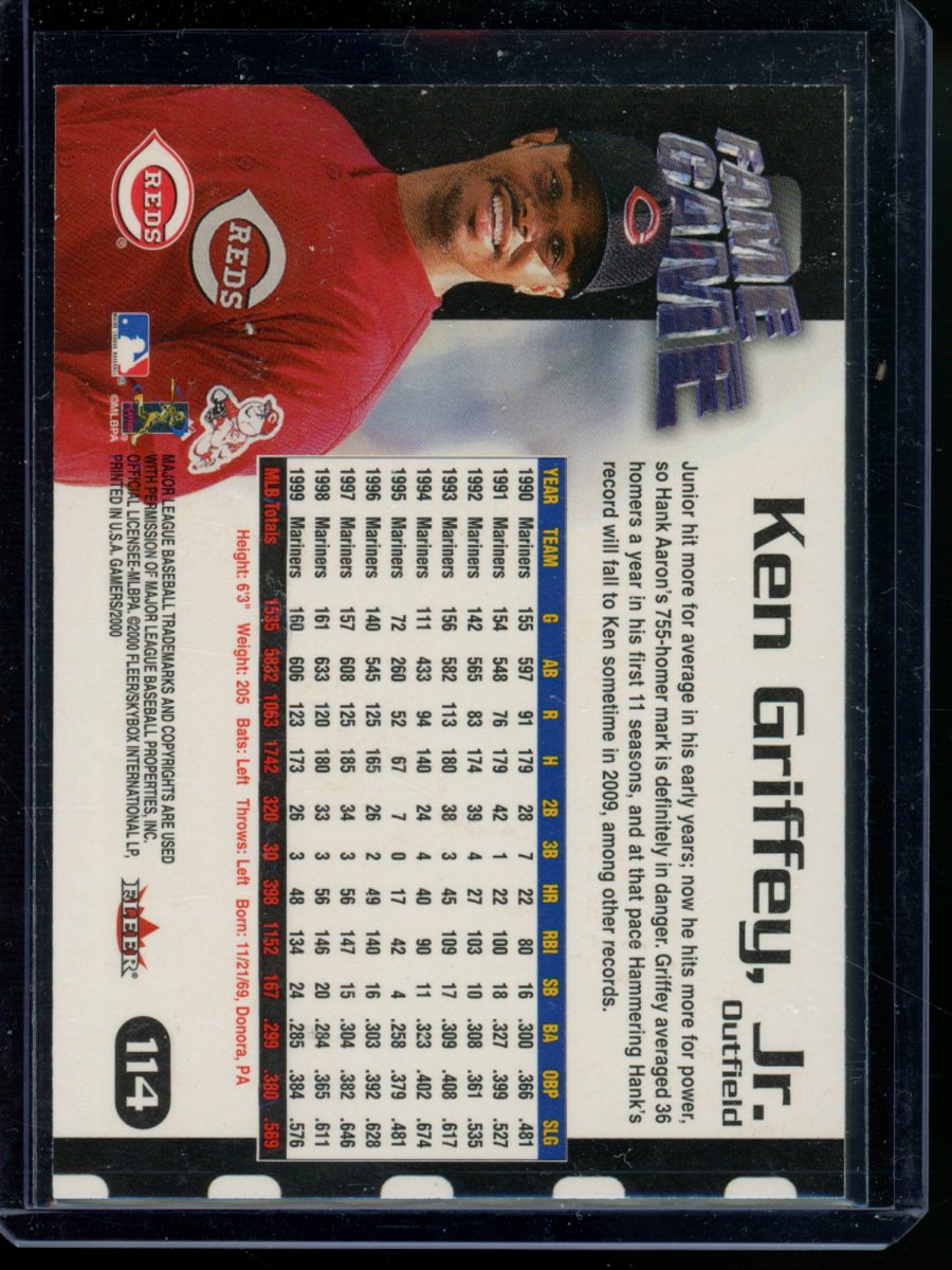 2001 Fleer Gamers Ken Griffey, Jr. #114 Baseball