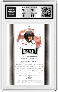 2017 Leaf Draft Pat Mahomes II #56 Football Arena Club 10