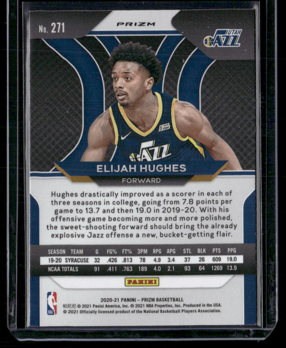 2020-21 Panini Prizm Elijah Hughes #271 Red Wave RC Basketball