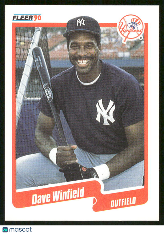 1990 Fleer Dave Winfield #458 Baseball