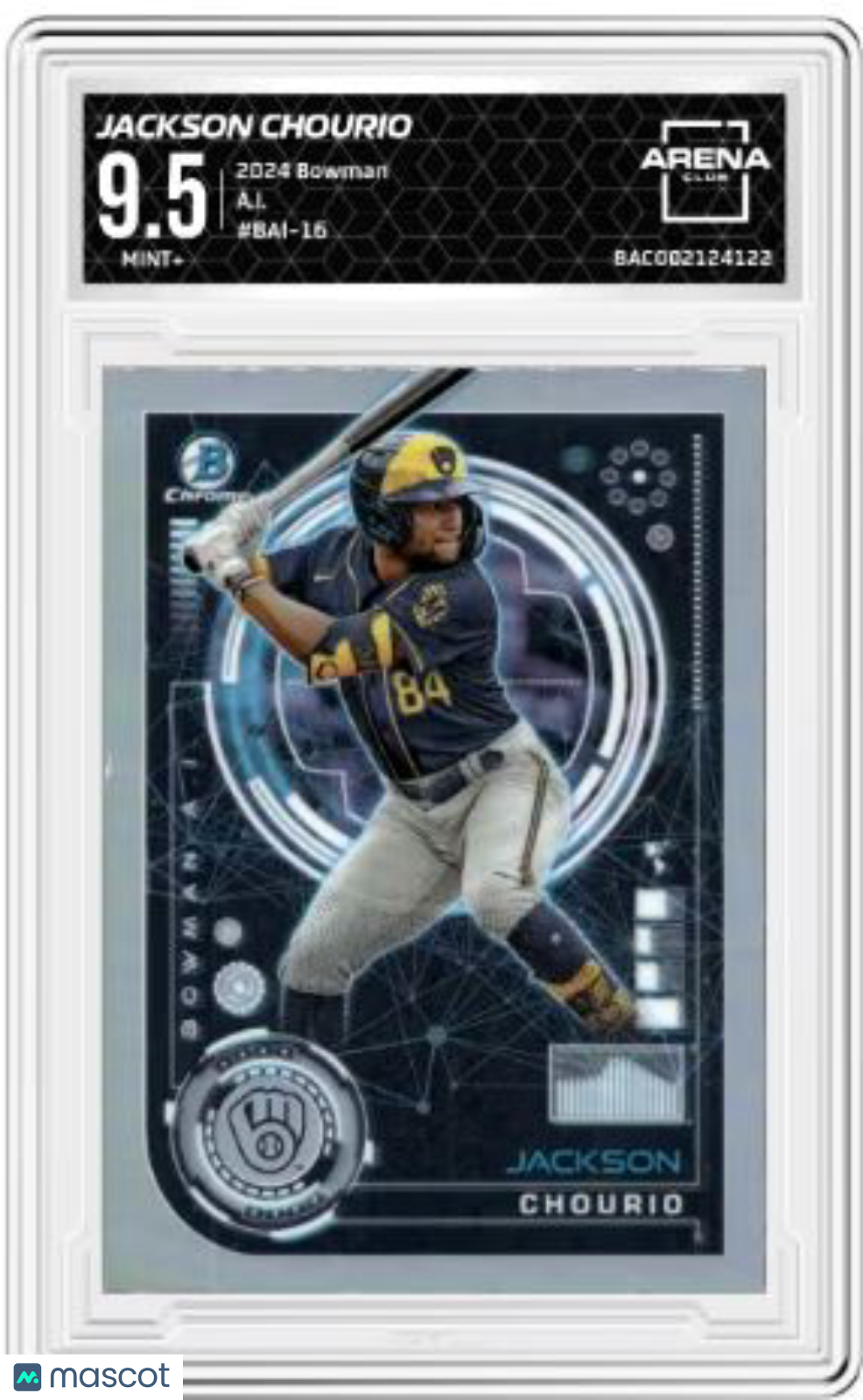 2024 Bowman Jackson Chourio #BAI-16 AI Baseball Arena Club 9.5