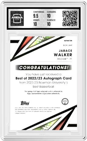 2022-23 Bowman Univer. Best Jarace Walker #BOA-JWR Best of 22-23 Auto Refractor