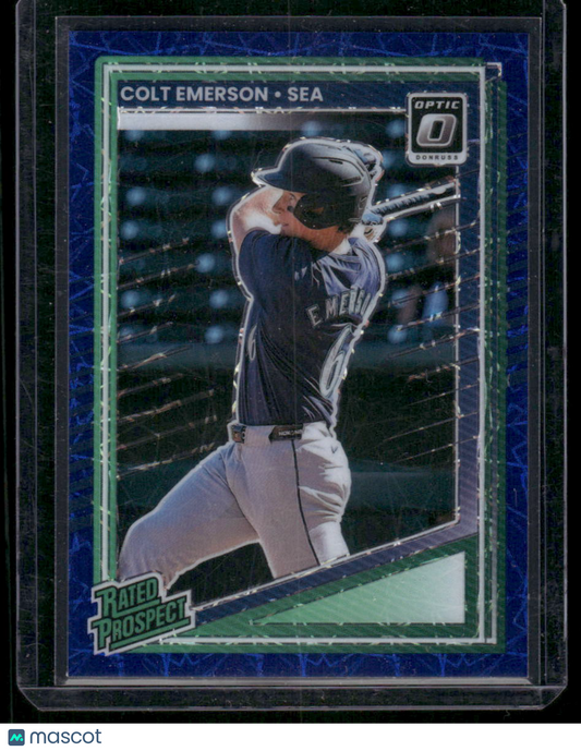2025 Donruss Optic Prizm Colt Emerson #180 Rated Prospect Baseball